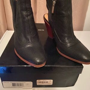 Dolce Vita - Leather Hartling Bootie Stacked Heel